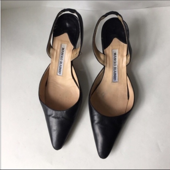 Manolo Blahnik Carolyne Slingback Kitten Heels - Picture 2 of 6